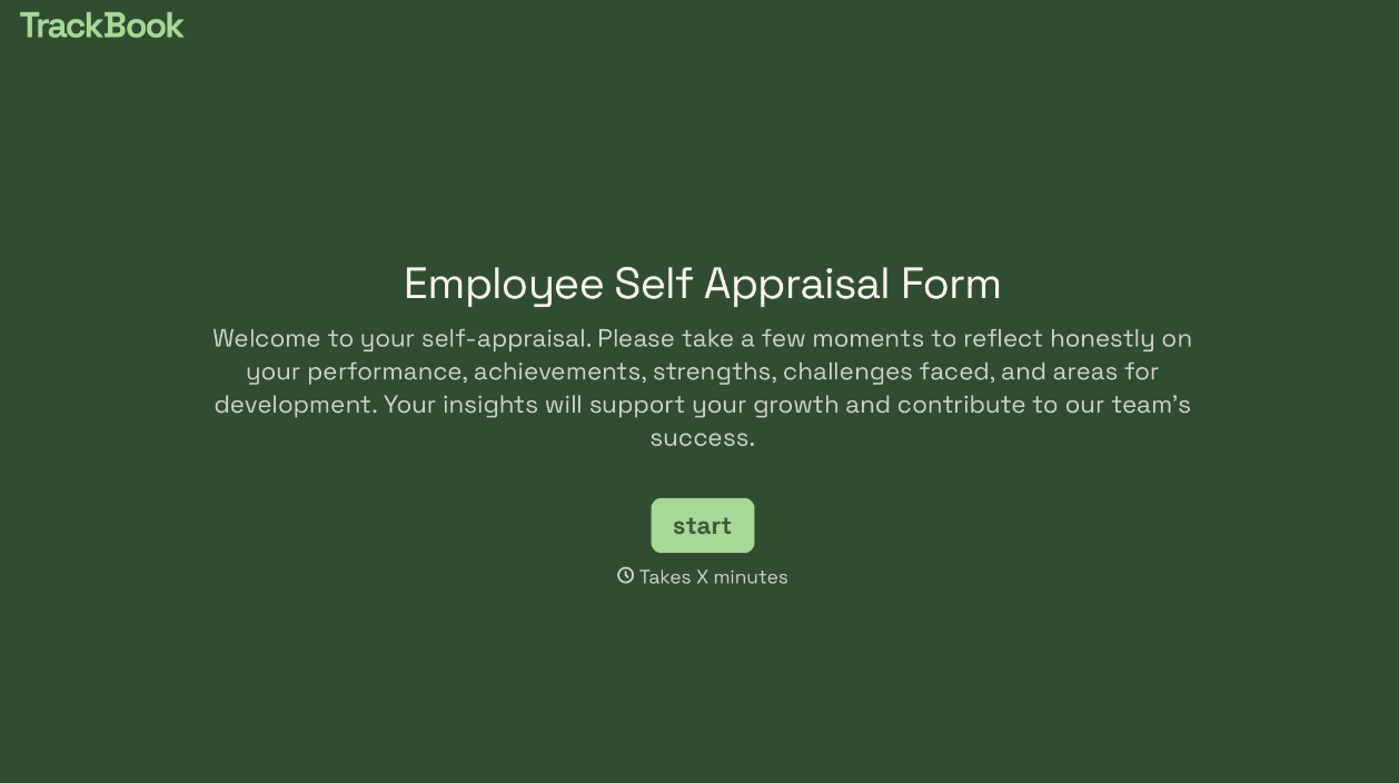 Employee Self-Appraisal Form Template