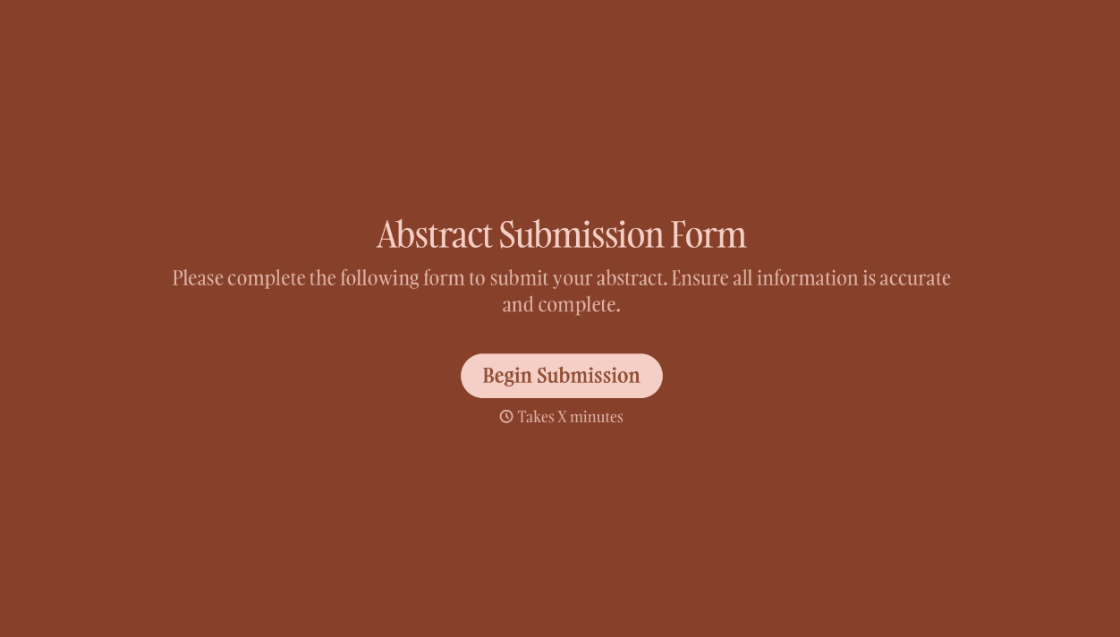 Abstract Submission Form Template