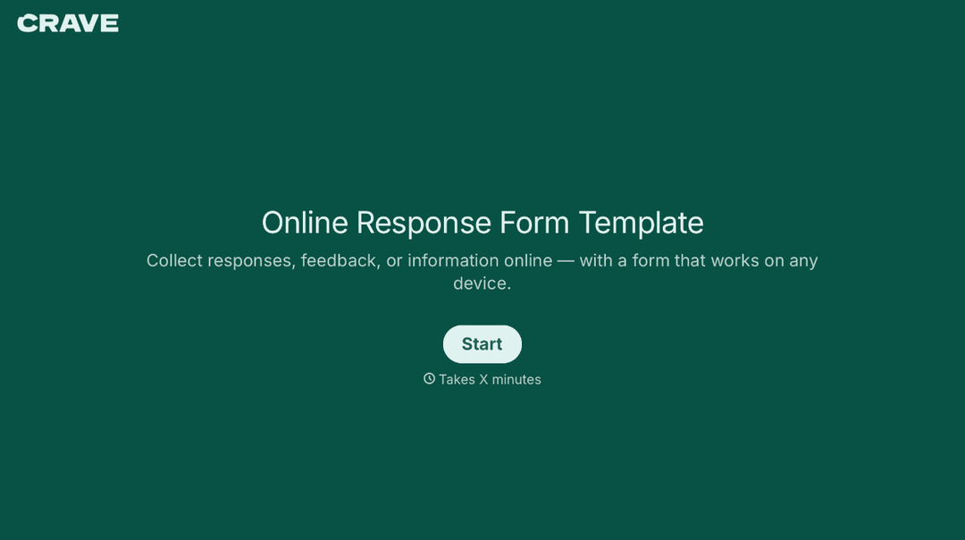Online Response Form Template