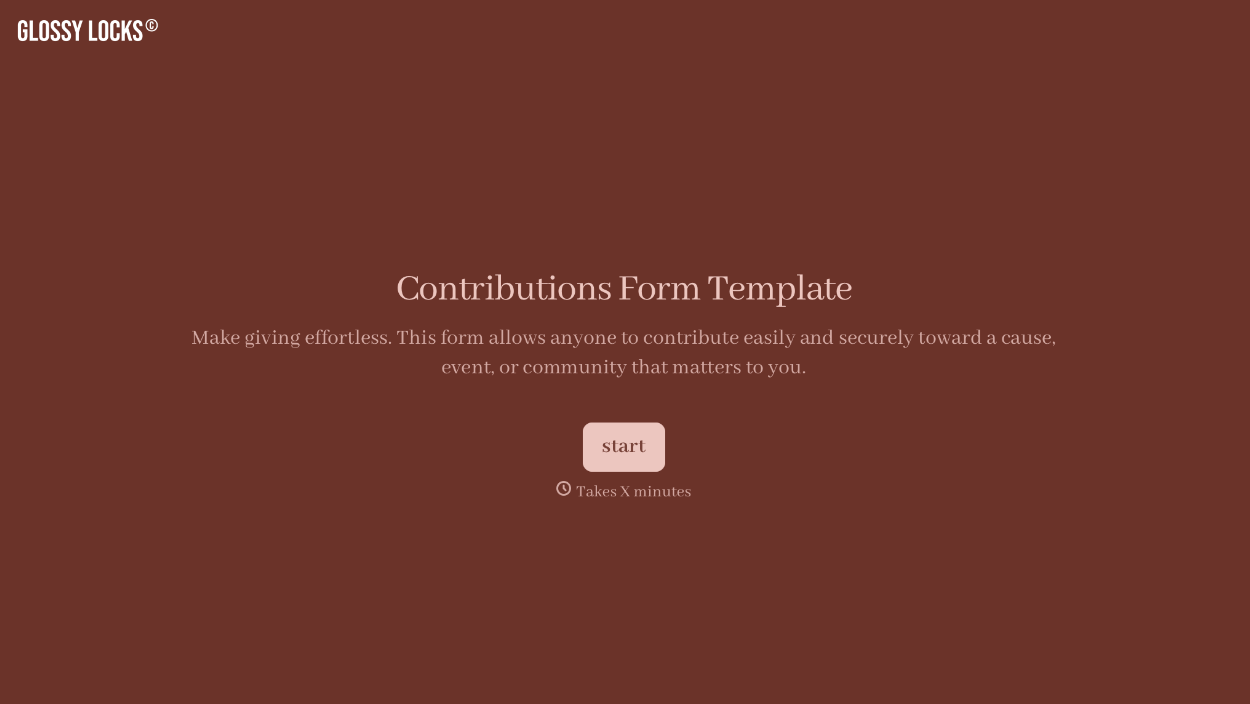 Contributions Form Template