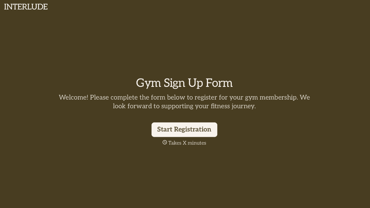 Gym Sign-Up Form Template