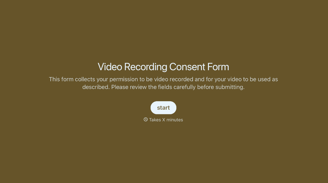 Video Recording Consent Form Template