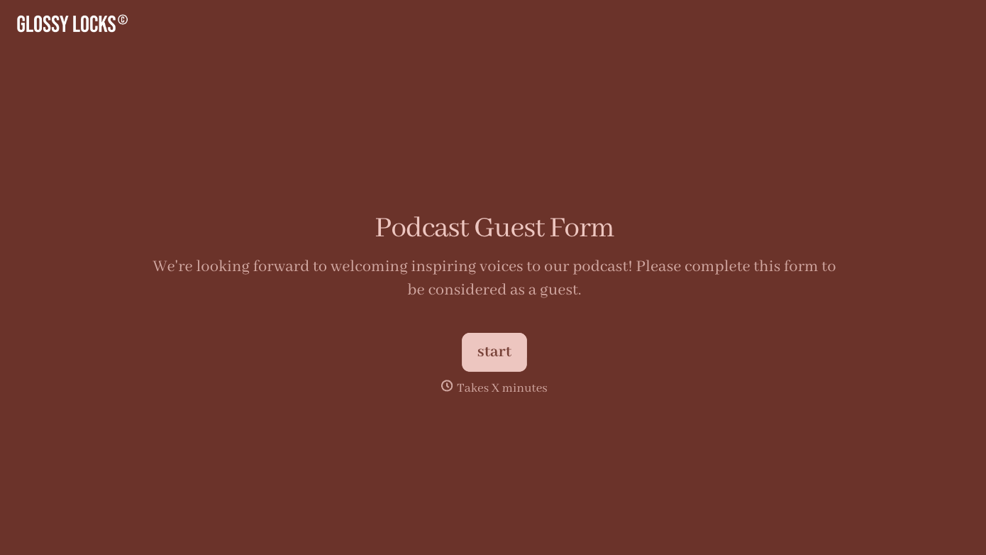 Podcast Guest Application Form Template
