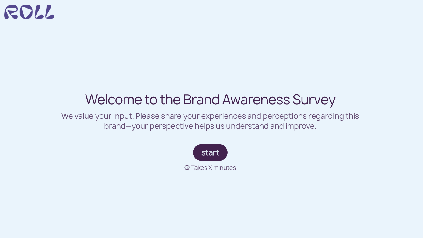Brand Awareness Survey Form Template