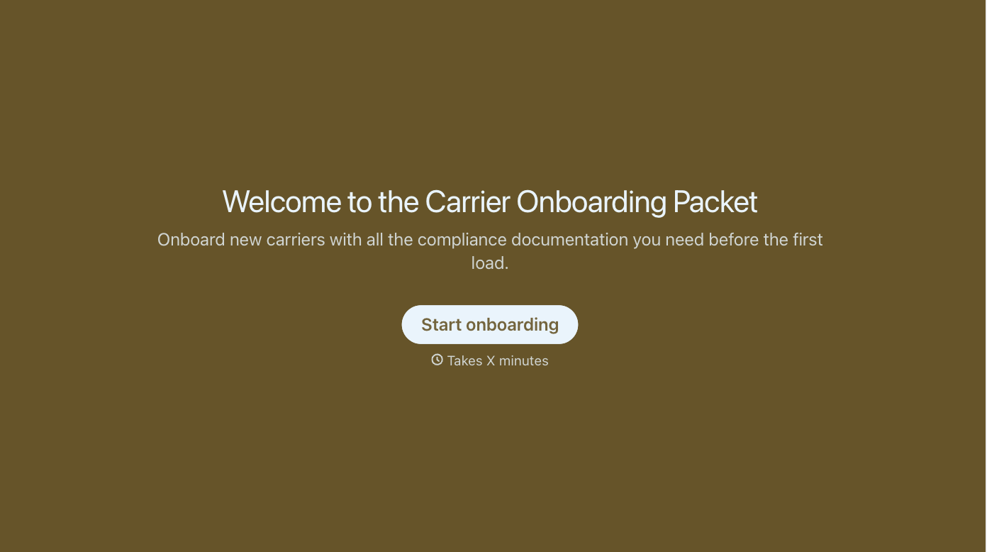 Carrier Packet Form Template