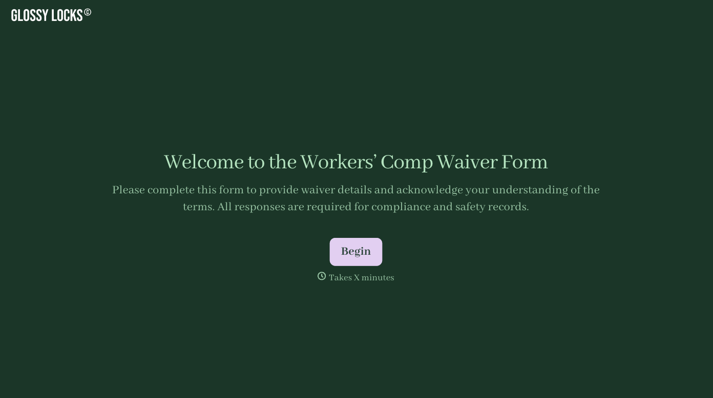 Workers' Comp Waiver Form Template