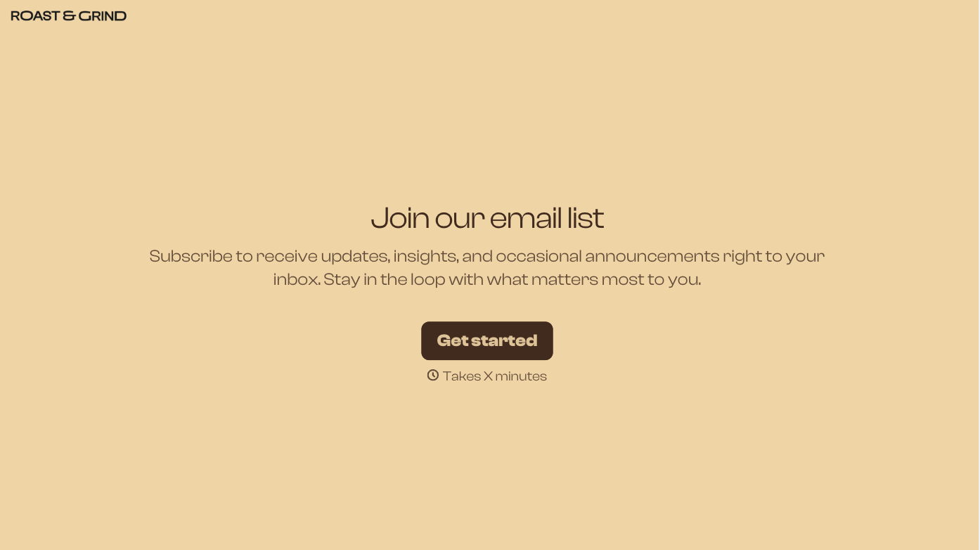 Email Sign-Up Form Template