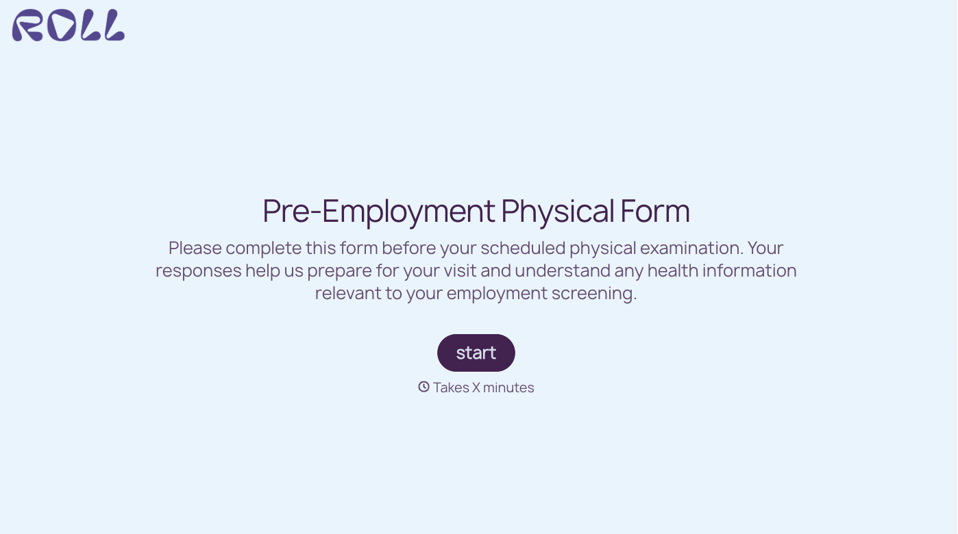 Pre-Employment Physical Form Template