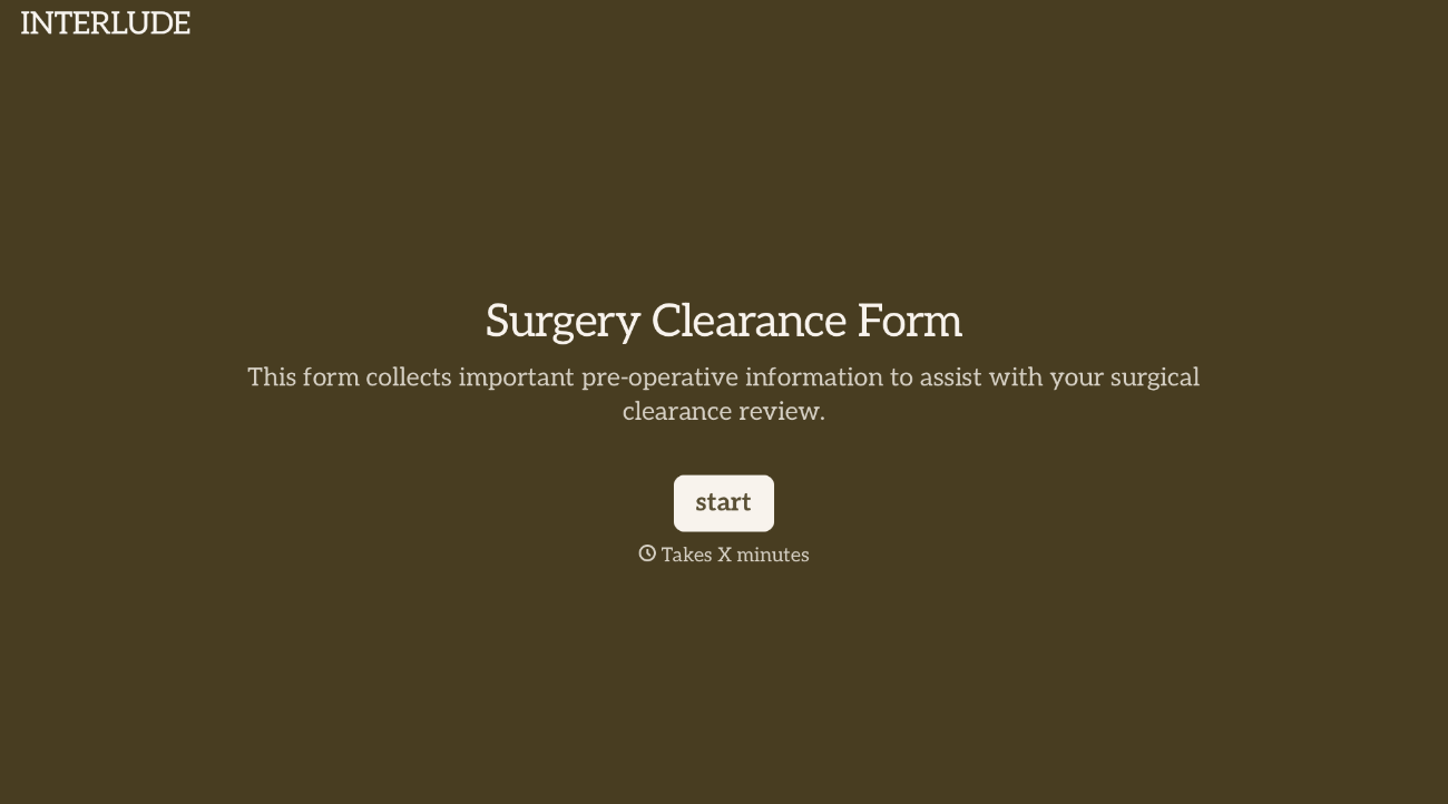 Surgery Clearance Form Template