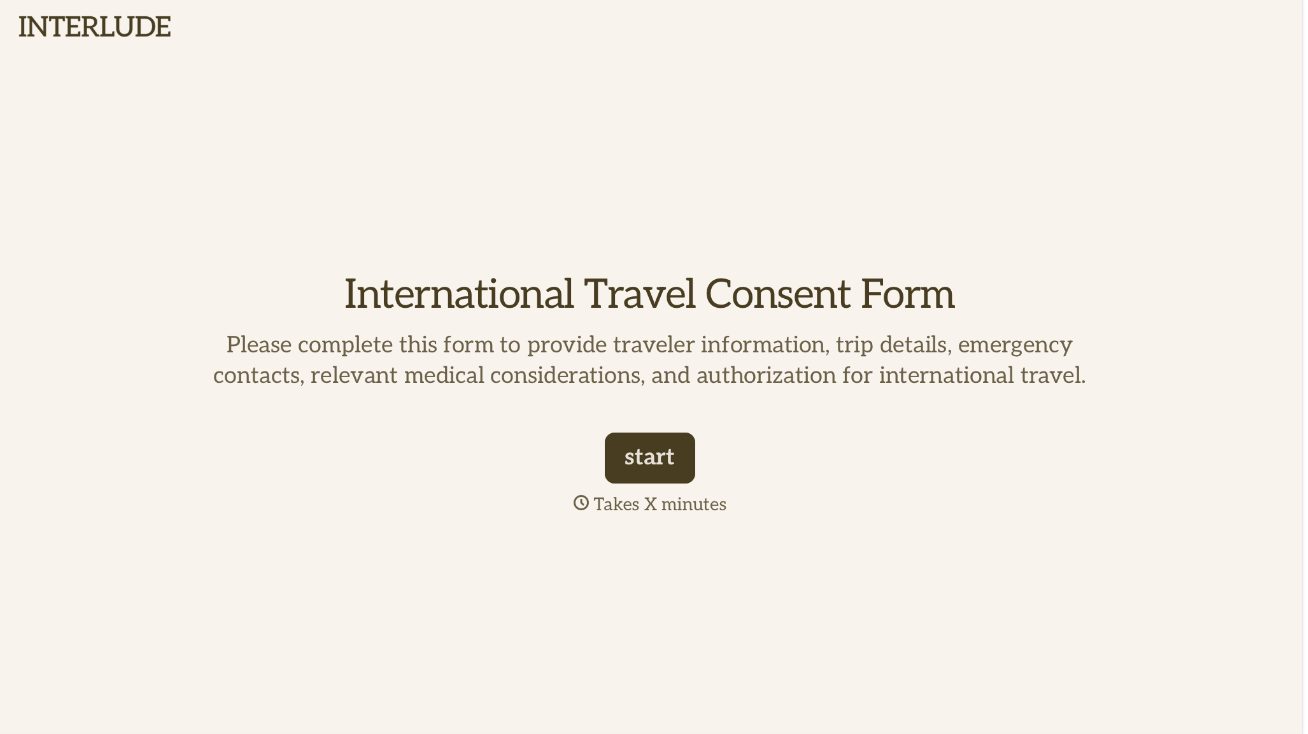 International Travel Consent Form Template