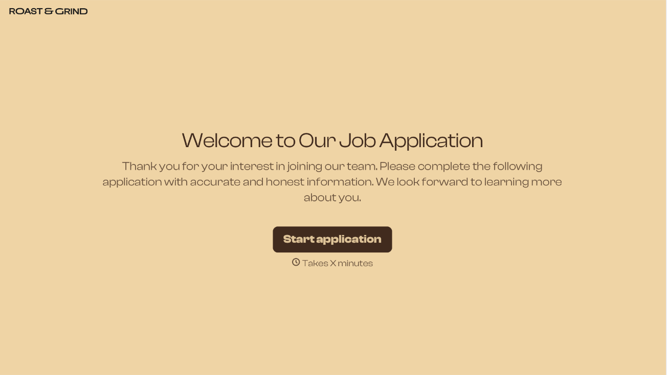 Standard Job Application Form Template