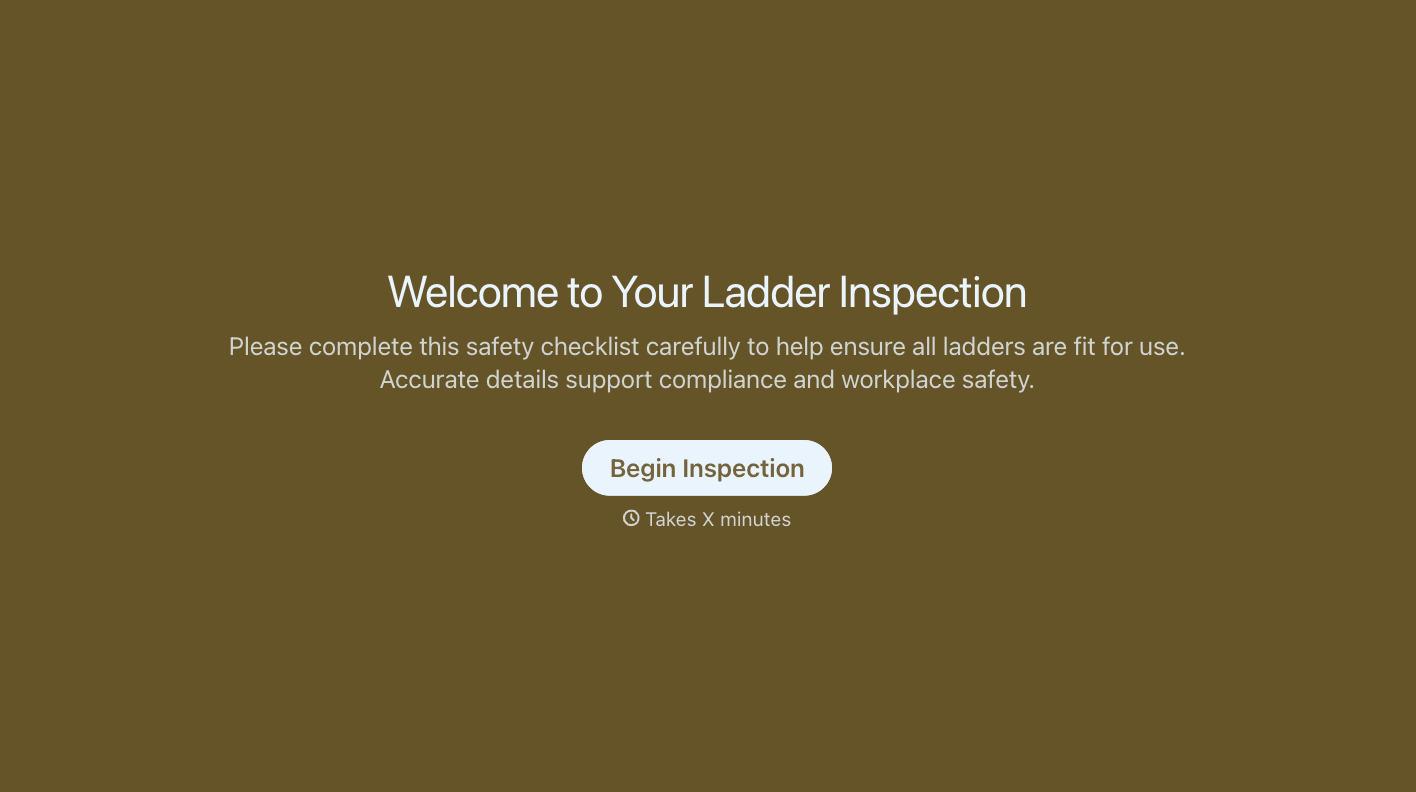 Ladder Inspection Form Template