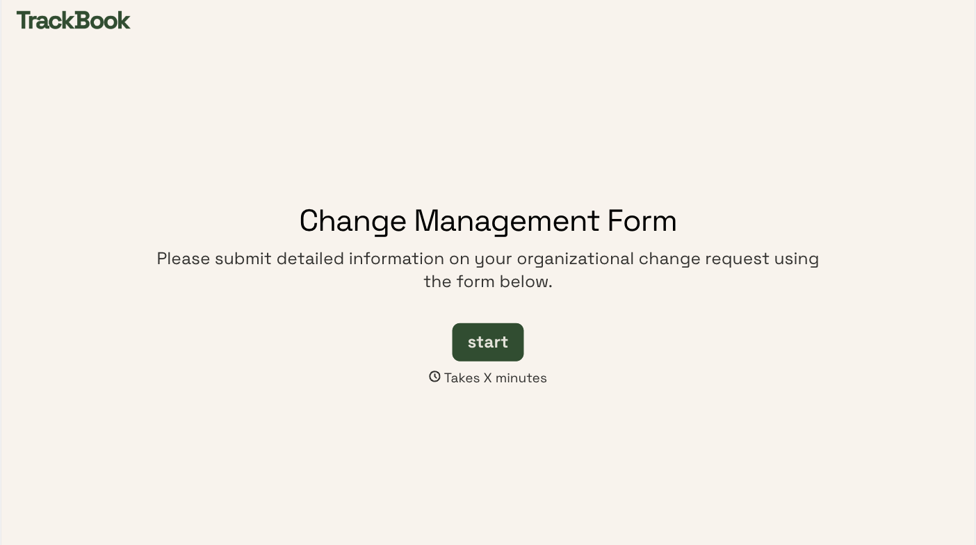 Change Management Form Template