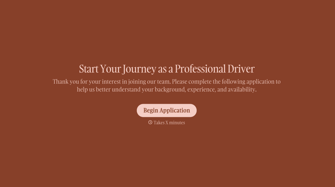 Driver Application Form Template