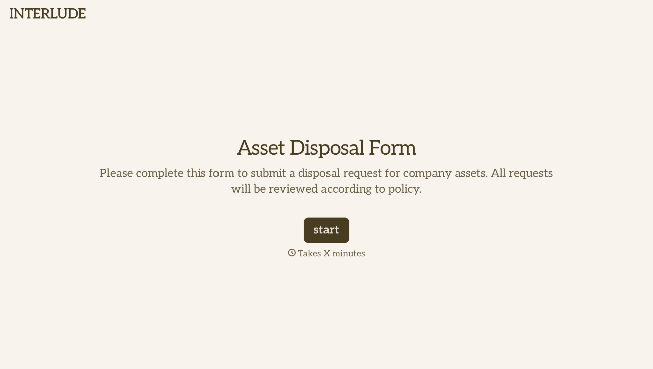 Asset Disposal Form Template