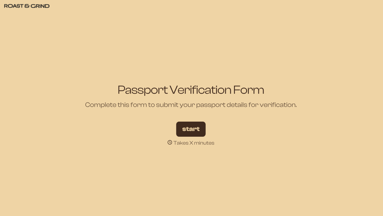 Passport Verification Form Template