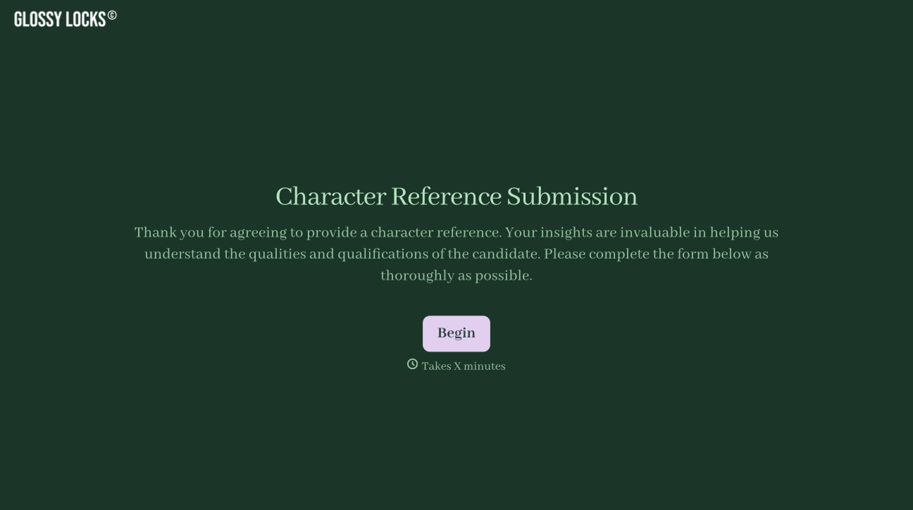 Character Reference Letter Form Template