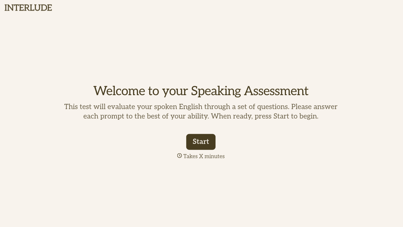 Speaking Test Form Template