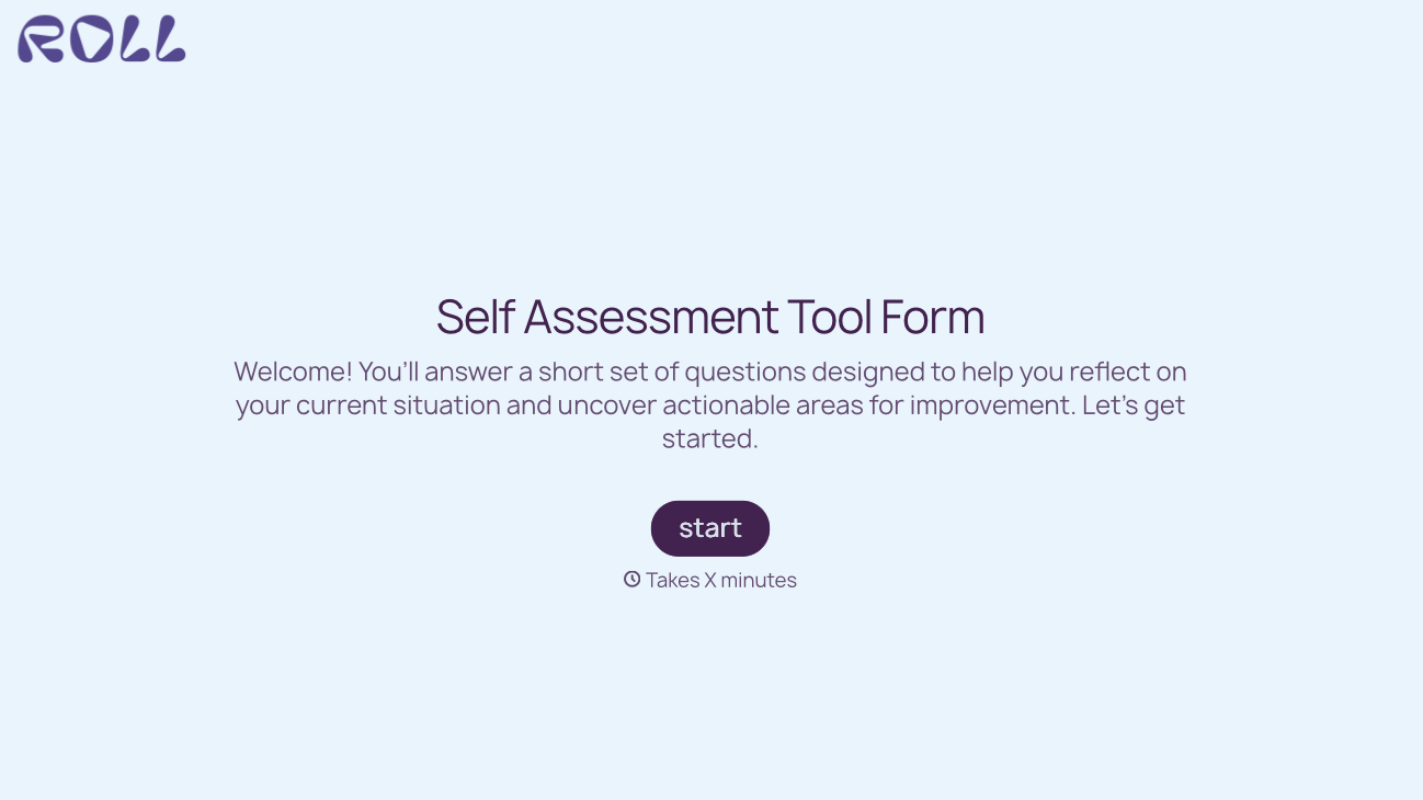 Self-Assessment Tool Form Template