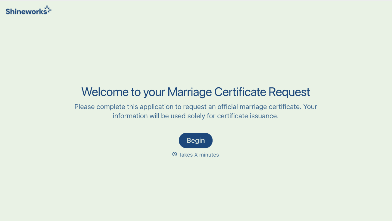Marriage Certificate Request Form Template