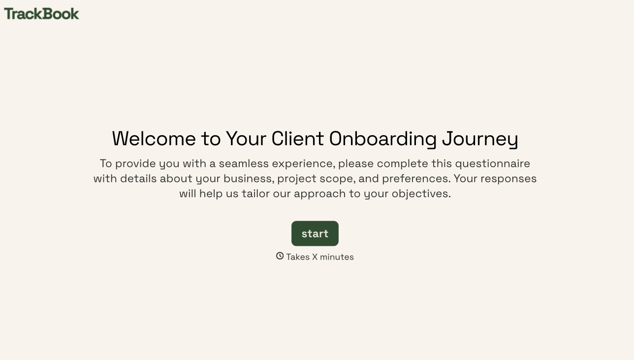 Client Onboarding Questionnaire Form Template