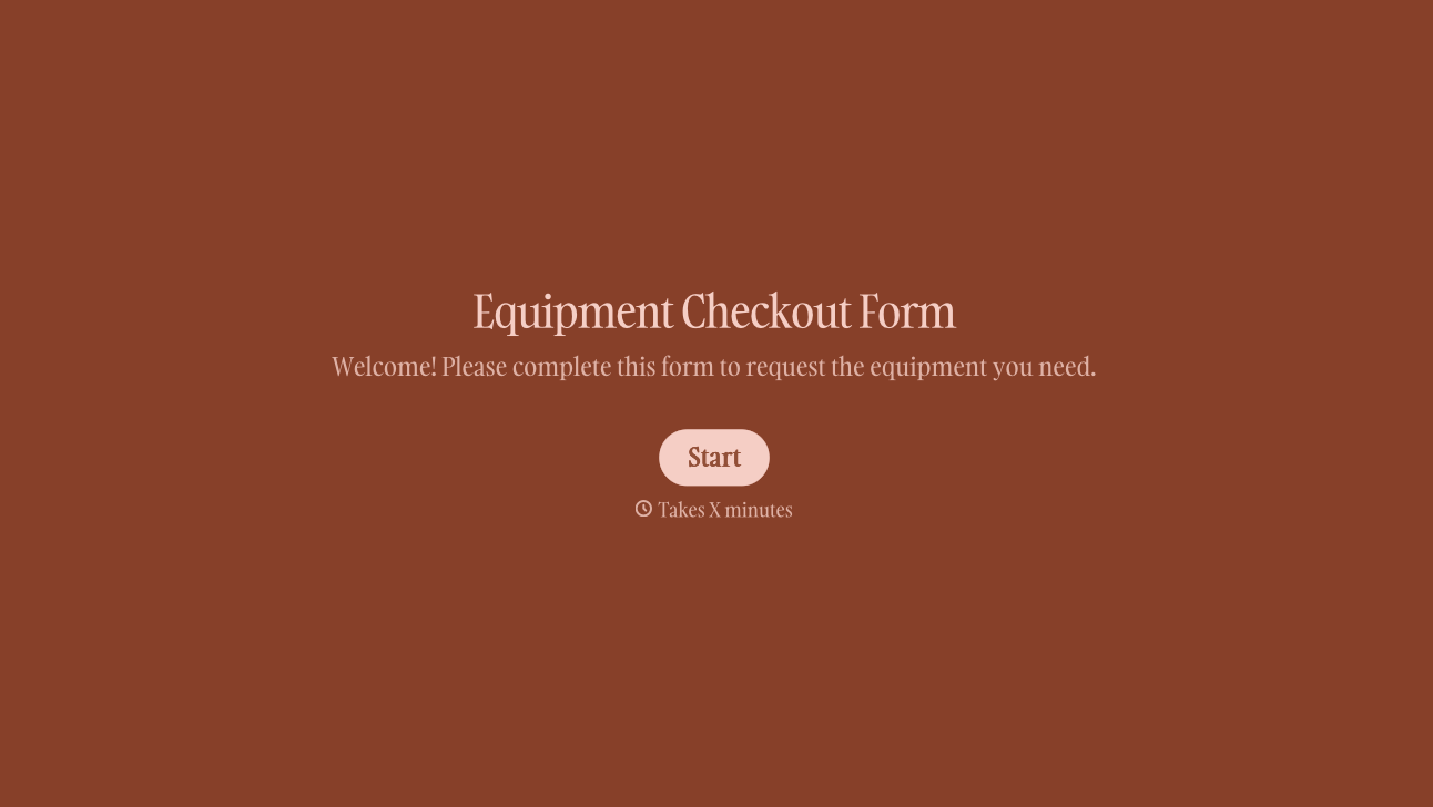 Equipment Checkout Form Template