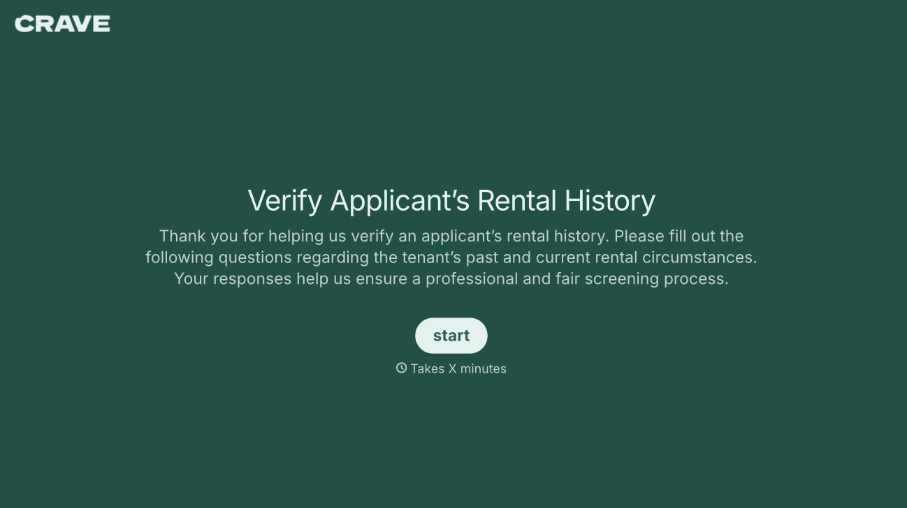 Rental History Verification Form Template