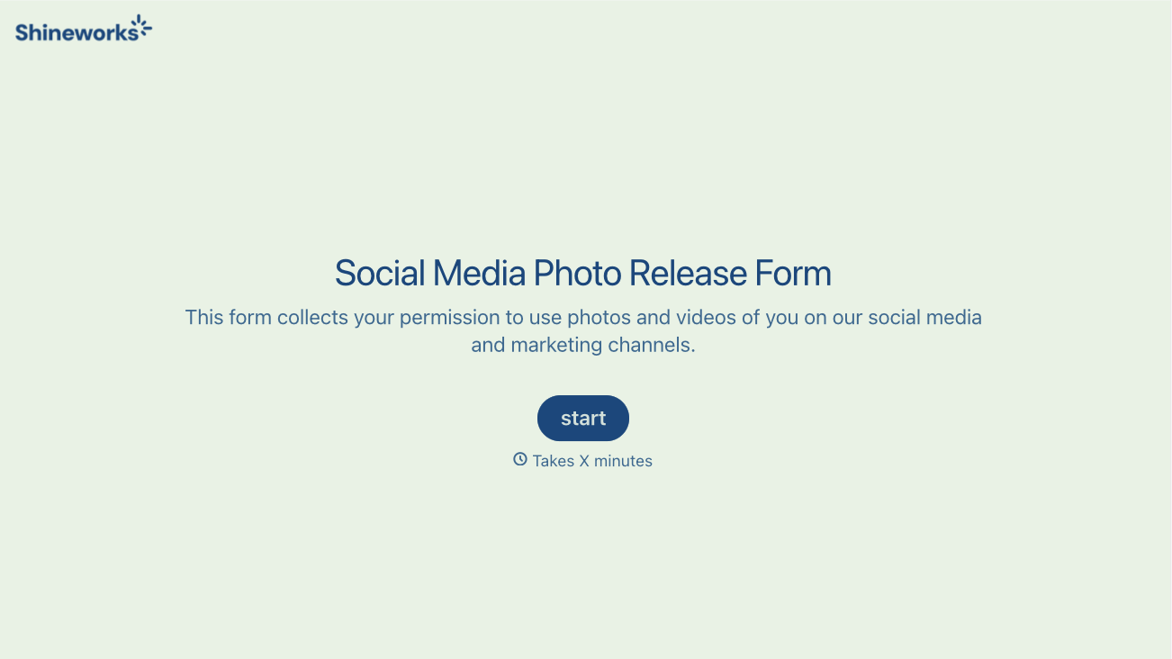 Social Media Photo Release Form Template