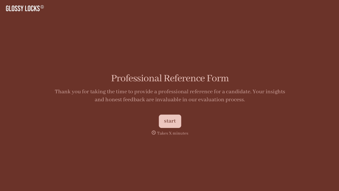 Professional Reference Form