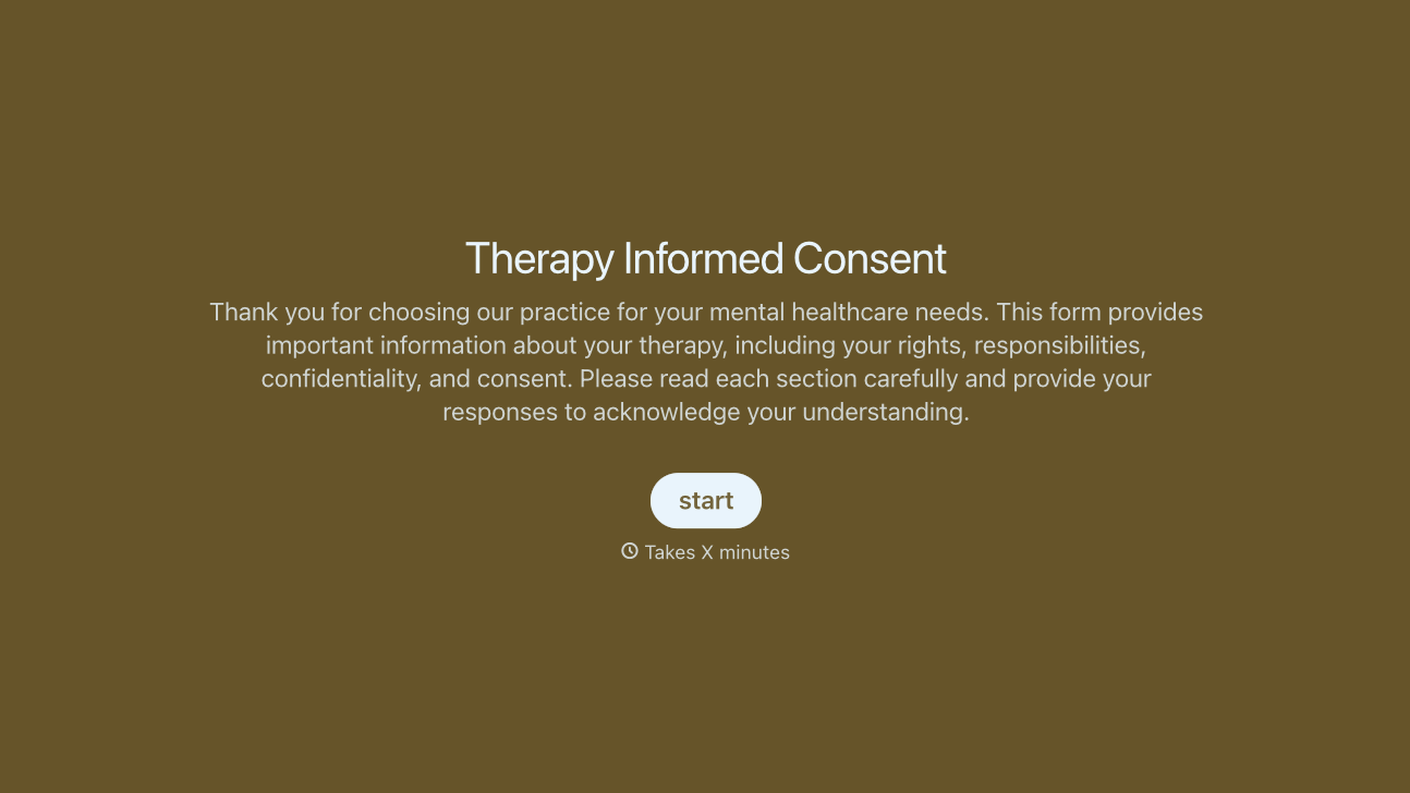 Therapy Informed Consent Form Template