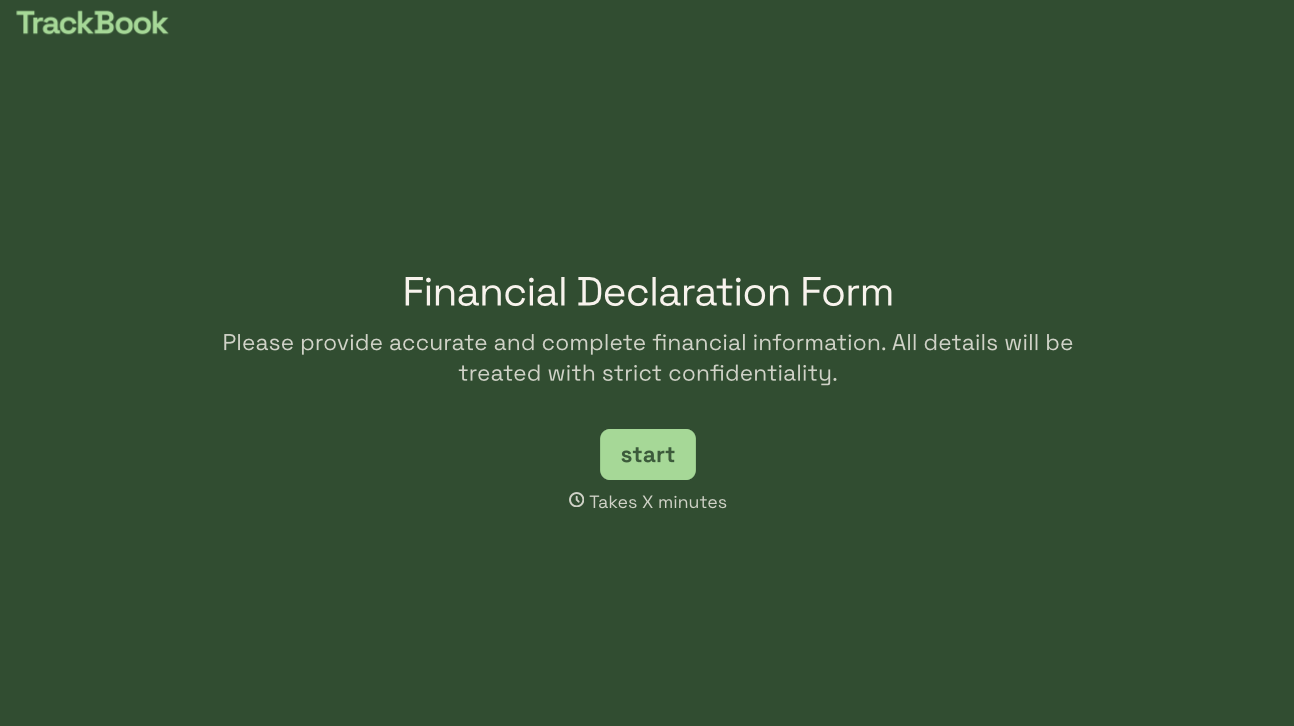 Financial Declaration Form Template