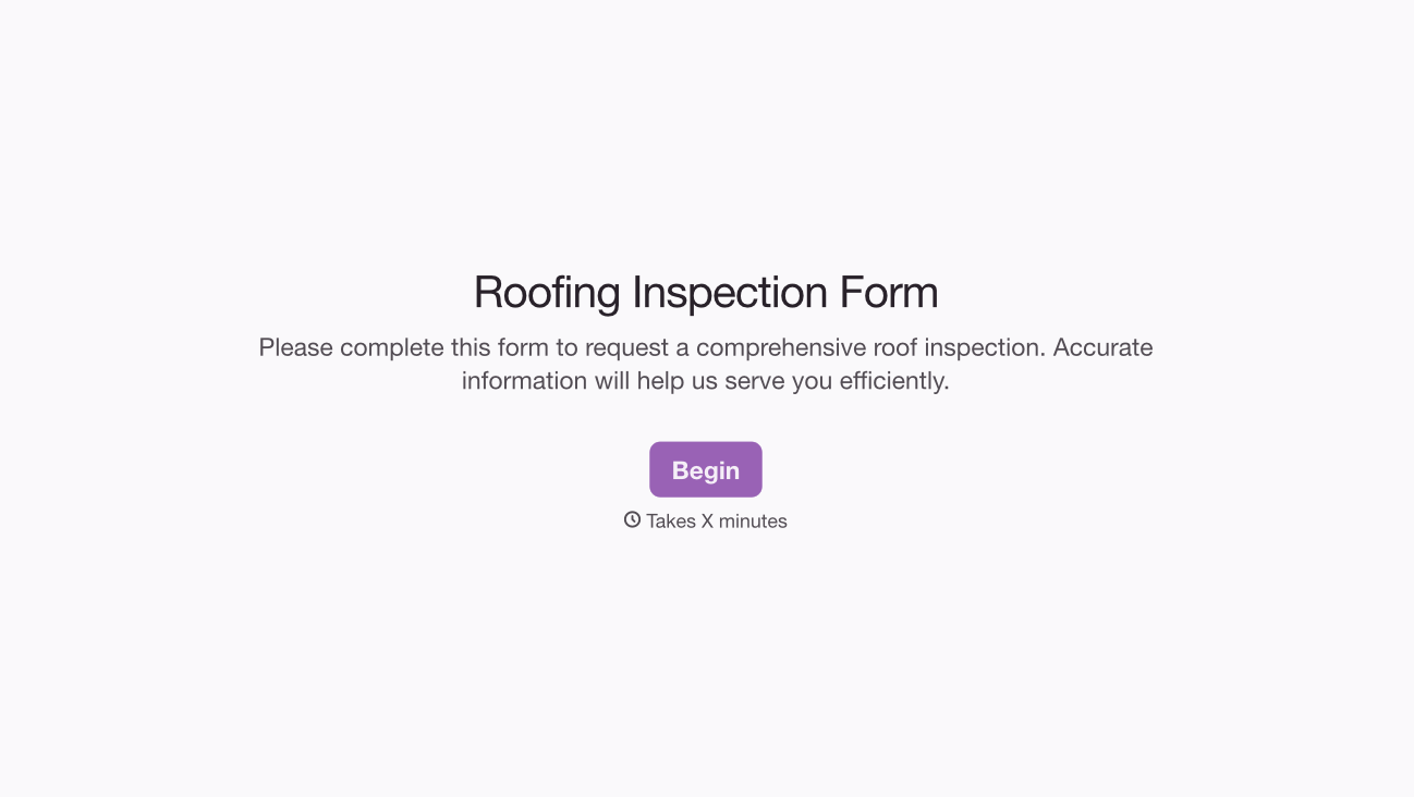 Roofing Inspection Form Template
