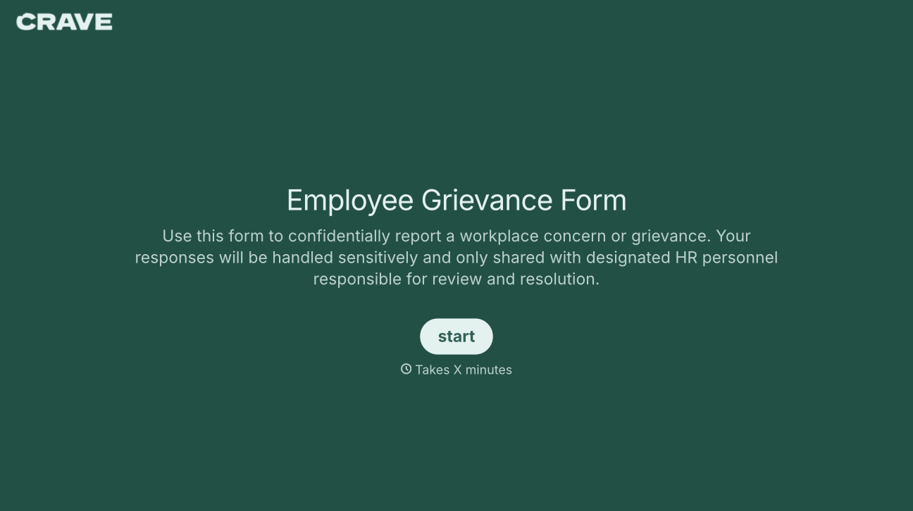 Employee Grievance Form Template