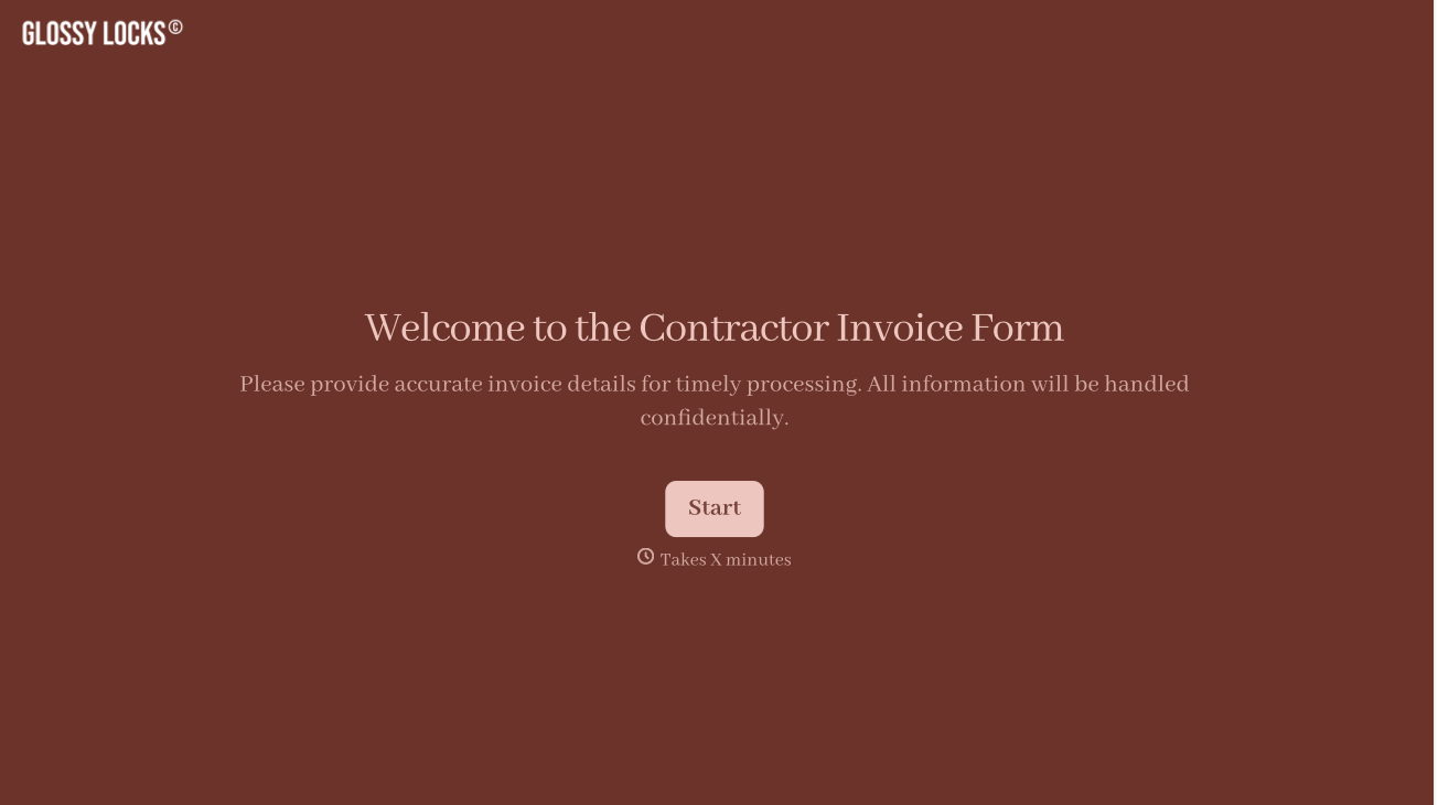Contractor Invoice Form Template