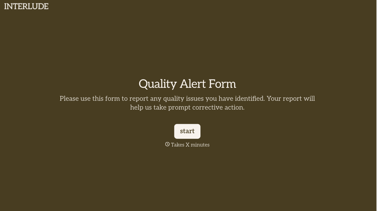 Quality Alert Form Template