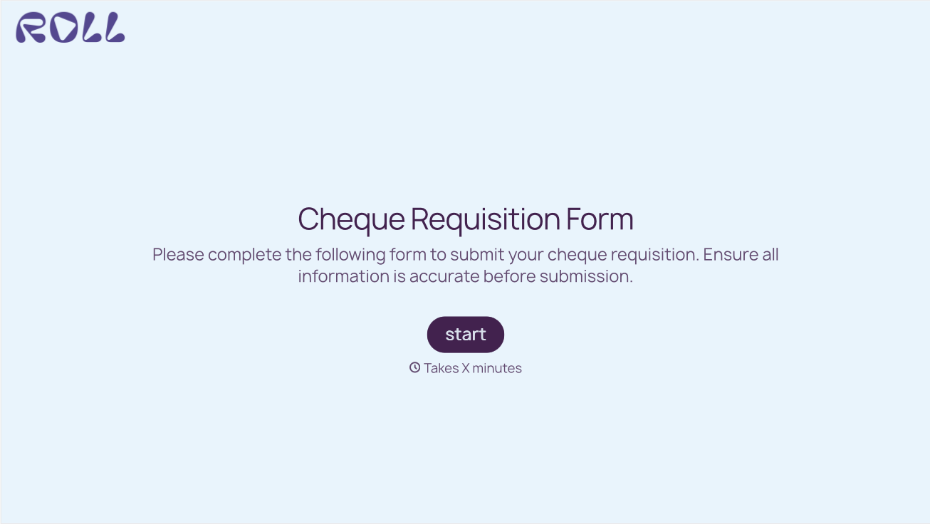 Cheque Requisition Form Template