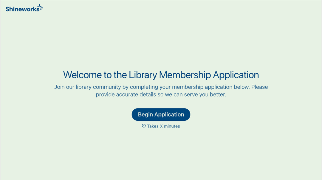 Library Membership Form Template