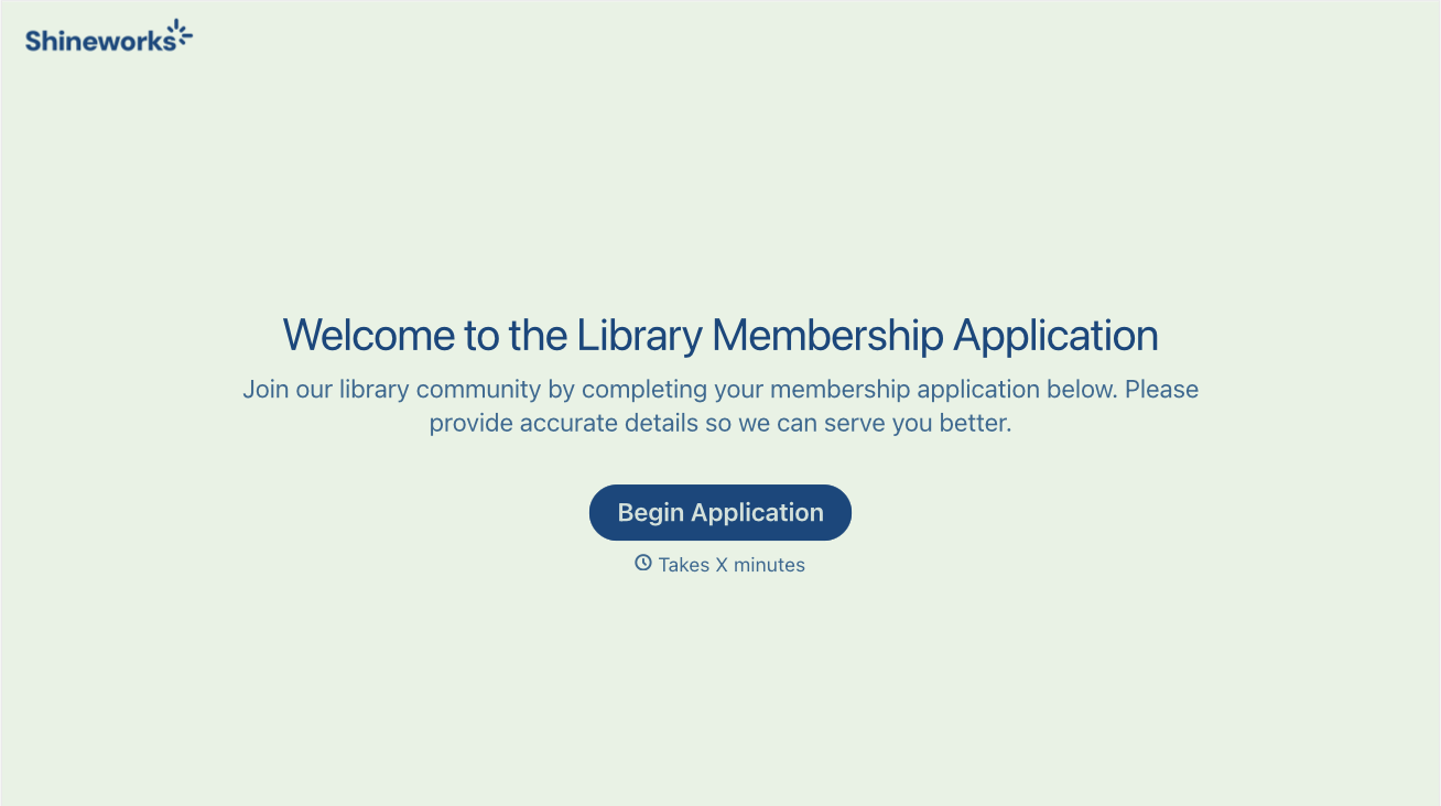 Library Membership Form Template