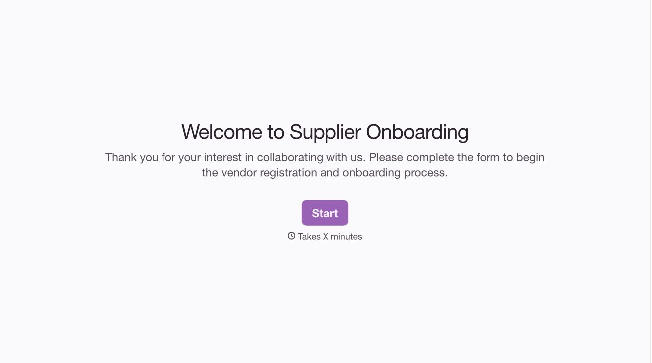 Vendor Creation Form Template