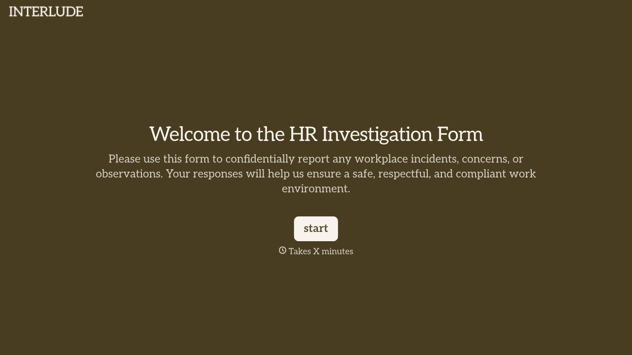 HR Investigation Form Template