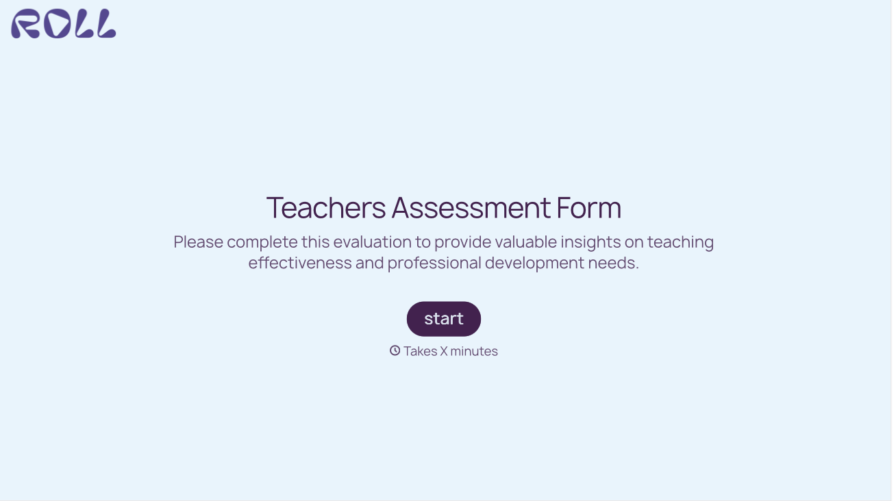Teacher Assessment Form Template