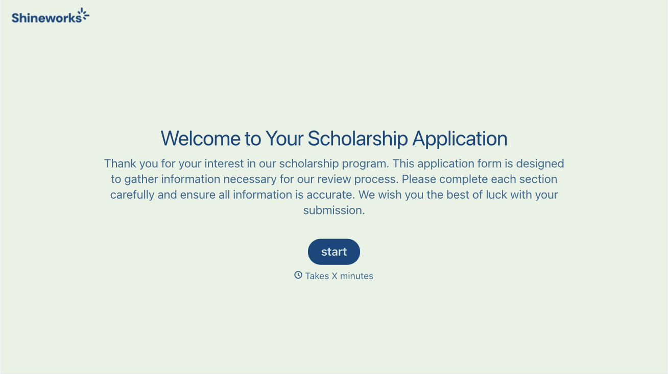 Scholarship Application Form Template