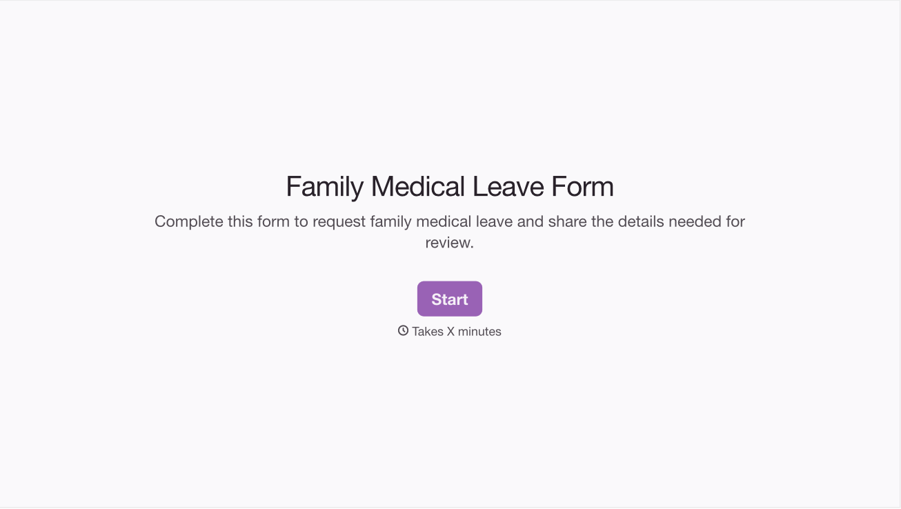 Family Medical Leave Form Template