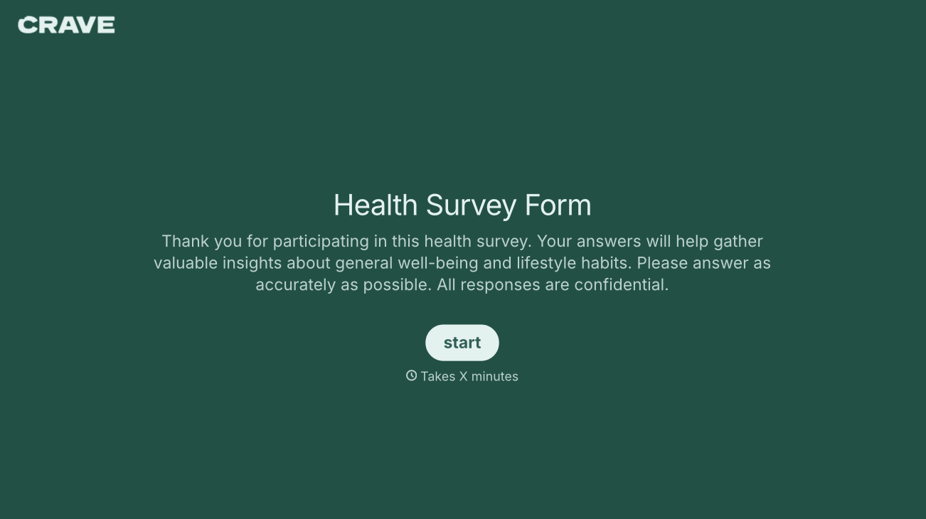 Health Survey Form Template