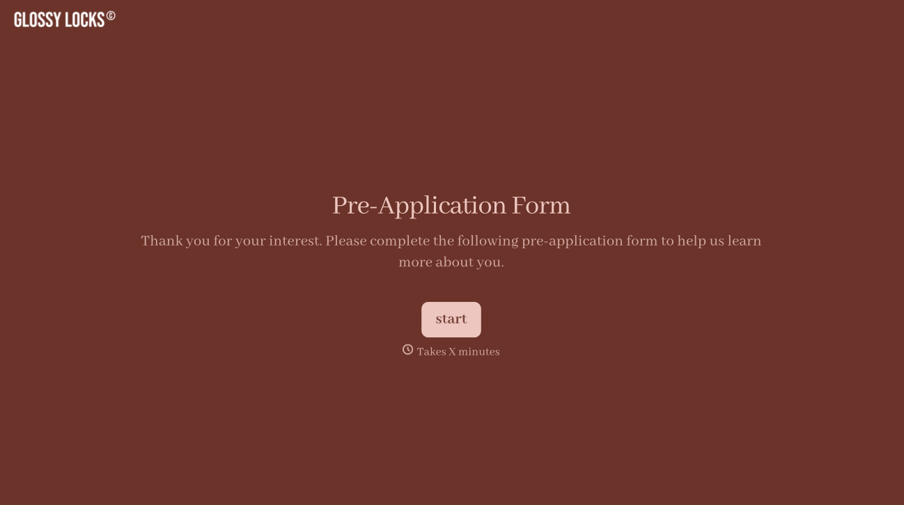 Pre-Application Form Template