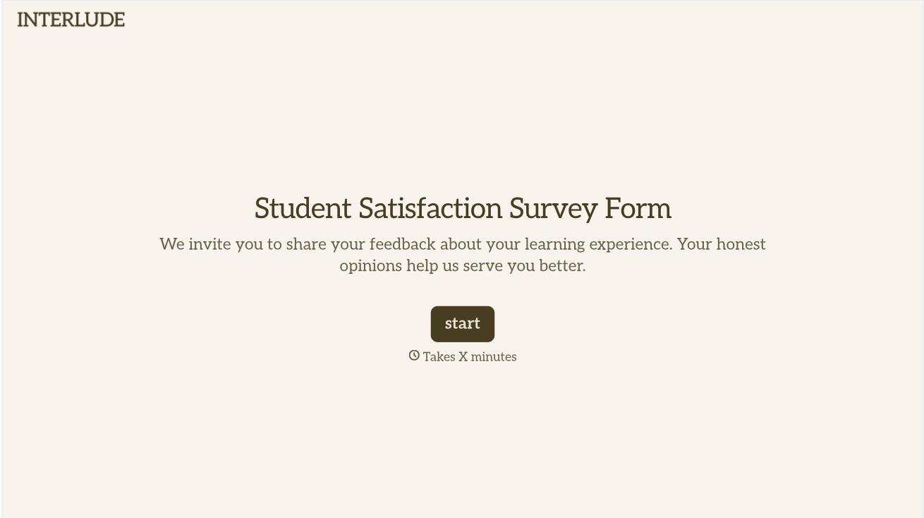 Student Satisfaction Survey Form Template