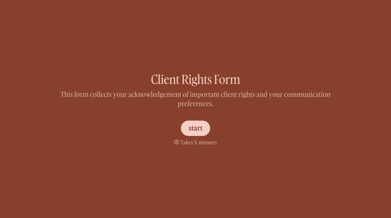 Client Rights Form Template