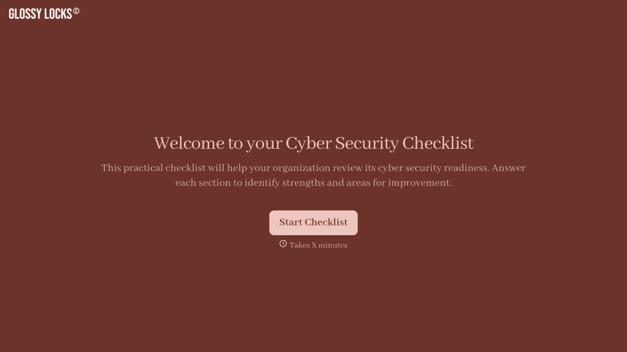 Cybersecurity Checklist Form Template