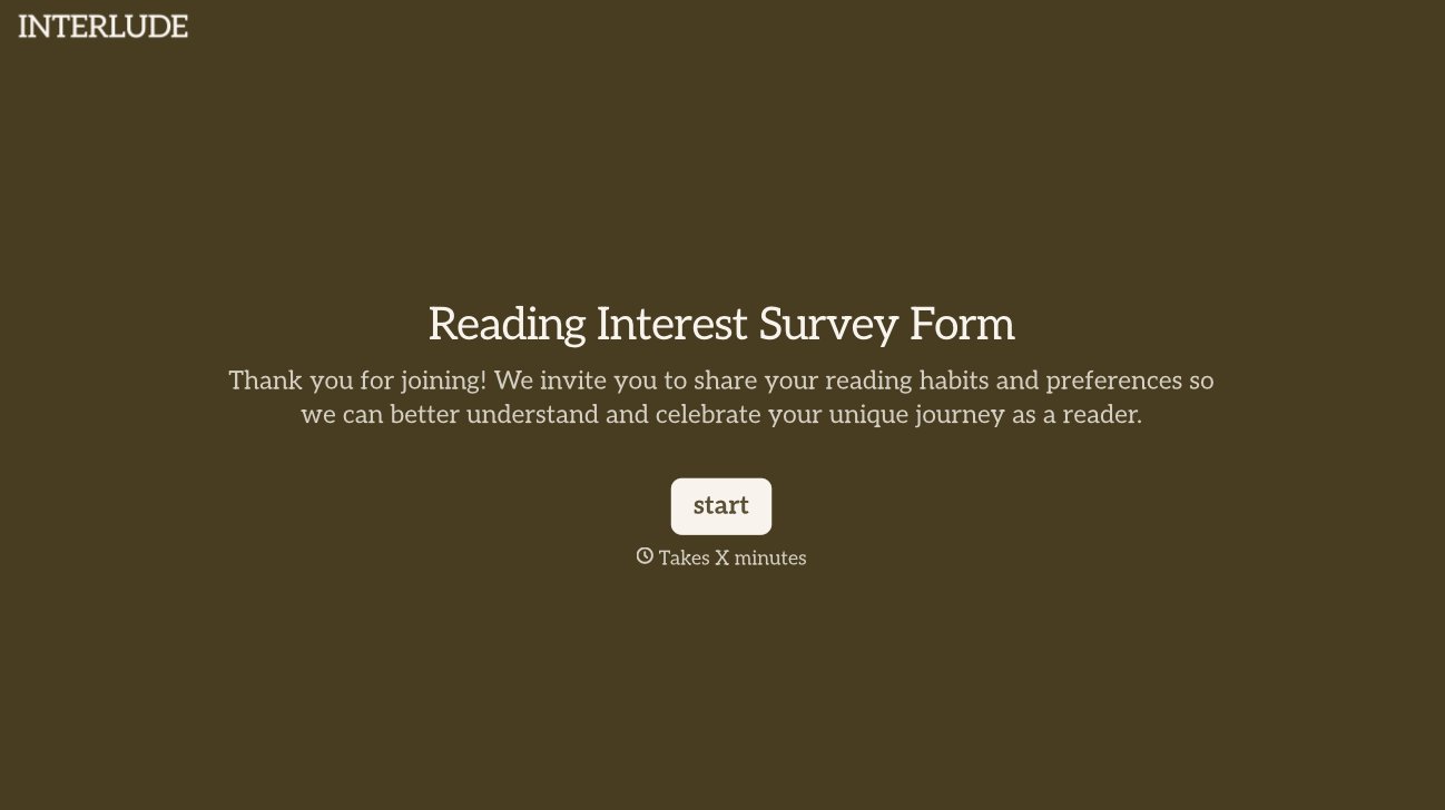 Reading Interest Survey Form Template
