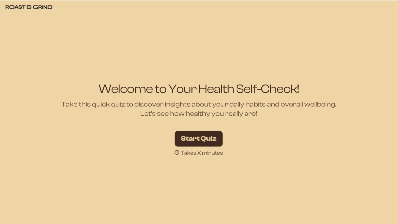 Health Self-Assessment Quiz Form Template